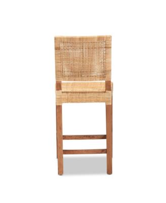 Lesia 40" Rattan Bohemian Counter Stool