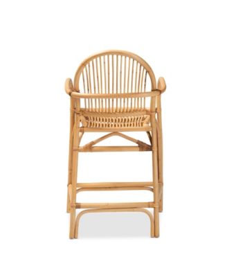 Tugera 22.5" Rattan Bohemian Counter Stool