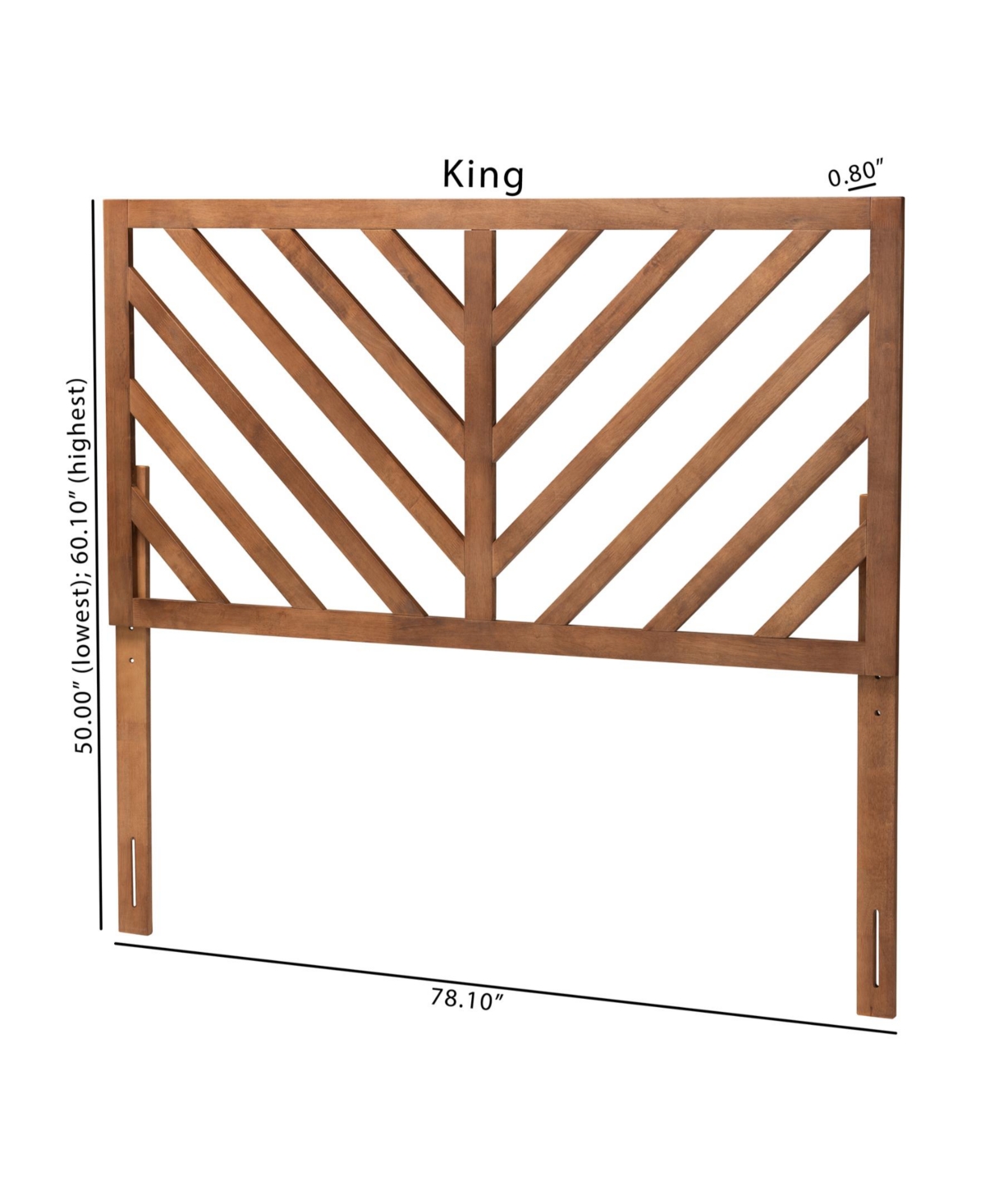 Furniture Belisma 78.1" Wood Contemporary King Headboard