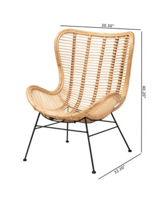 Colorado 32.3" Rattan Bohemian Accent Chair