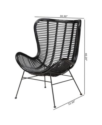 Colorado 32.3" Rattan Bohemian Accent Chair