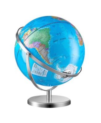 Illuminated World Globe 13" Educational LED Constellation Globe Metal Base
