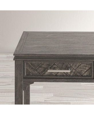 Gramercy Mid-Century Modern Chevron Three Drawer USB Charging Desk
