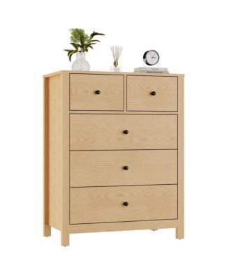 5 Drawer Dresser for Bedroom, Modern Tall Dresser Organizer with Storage Drawers