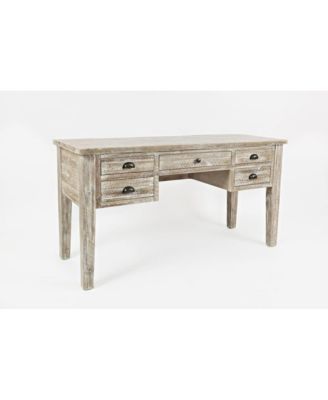 Artisan's Craft Rustic Farmhouse Distressed Solid Wood 5-Drawer Desk
