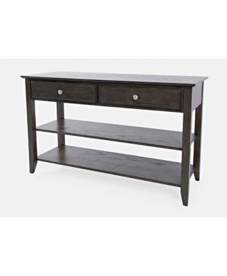 Modern Espresso Traditional 48" Sofa Console Table with Two Drawers