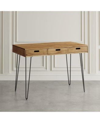 Rollins 52" Solid Hardwood Modern Counter Dining Table with Storage