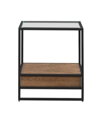 Bedford Drawer End Table for Living Room - Weathered Oak