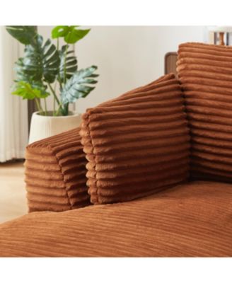 Streamdale Oversized Corduroy Chaise Lounge Sofa