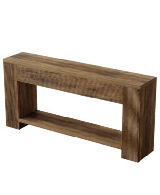 70.9-Inch Console Tables for Entryway, Narrow Wooden Long Sofa Table Behind The Couch, Rustic Brown