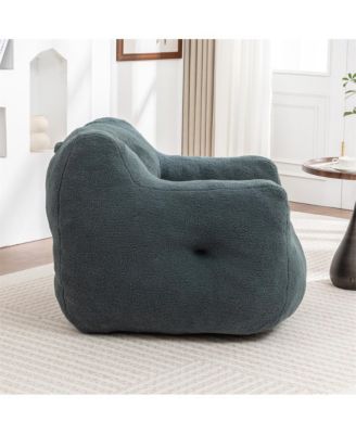 Giant Bean Bag Sofa with Armrests High-Density Foam Stuffed Lazy Sofa for Adults Removable Washable Cover