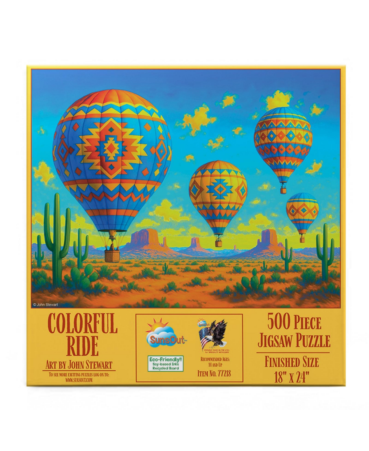 SunsOut Colorful Ride 500 piece Jigsaw Puzzle for Adults