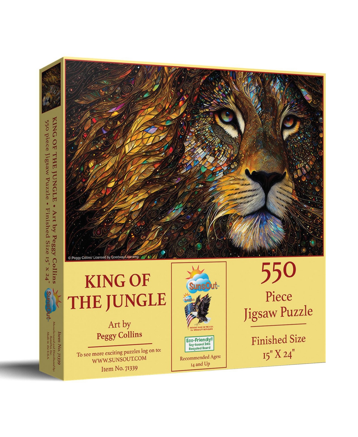 SunsOut King of the Jungle 550 piece Jigsaw Puzzle for Adults