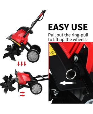 Corded Electric Tiller and Cultivator 9-Inch Tilling Depth
