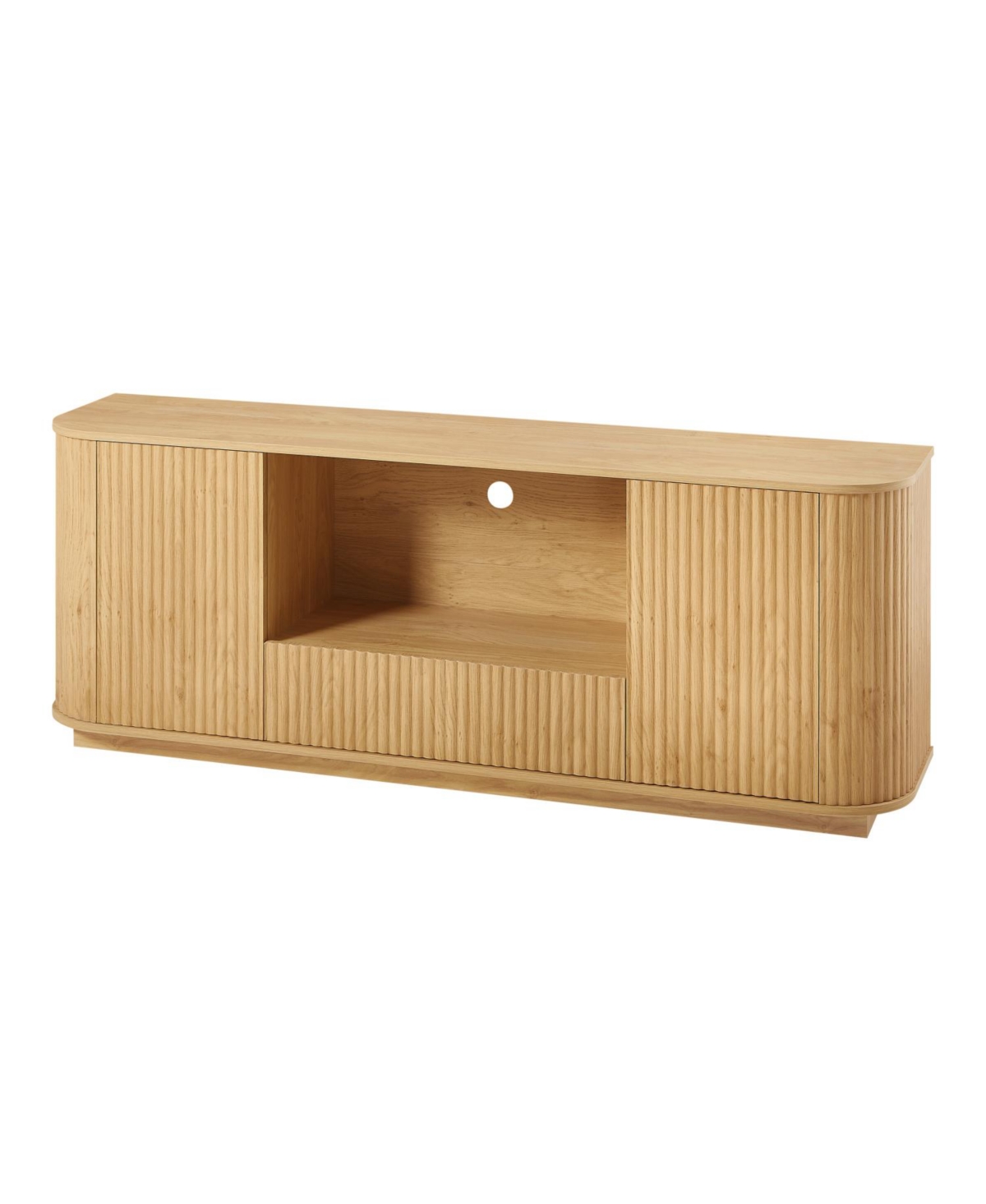Streamdale Furniture 64" Wavy Tv Stand - Natural