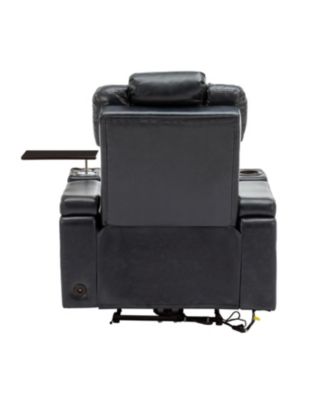 PU Leather Power Recliner w/ Cooling Cup Holder Bluetooth & USB