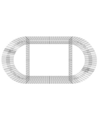 Gabion Raised Bed Silver Galvanized Iron Large Durable