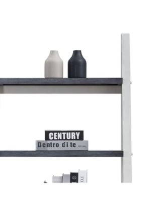 Streamdale 5-Tier Ladder Bookcase with Rubberwood Frame