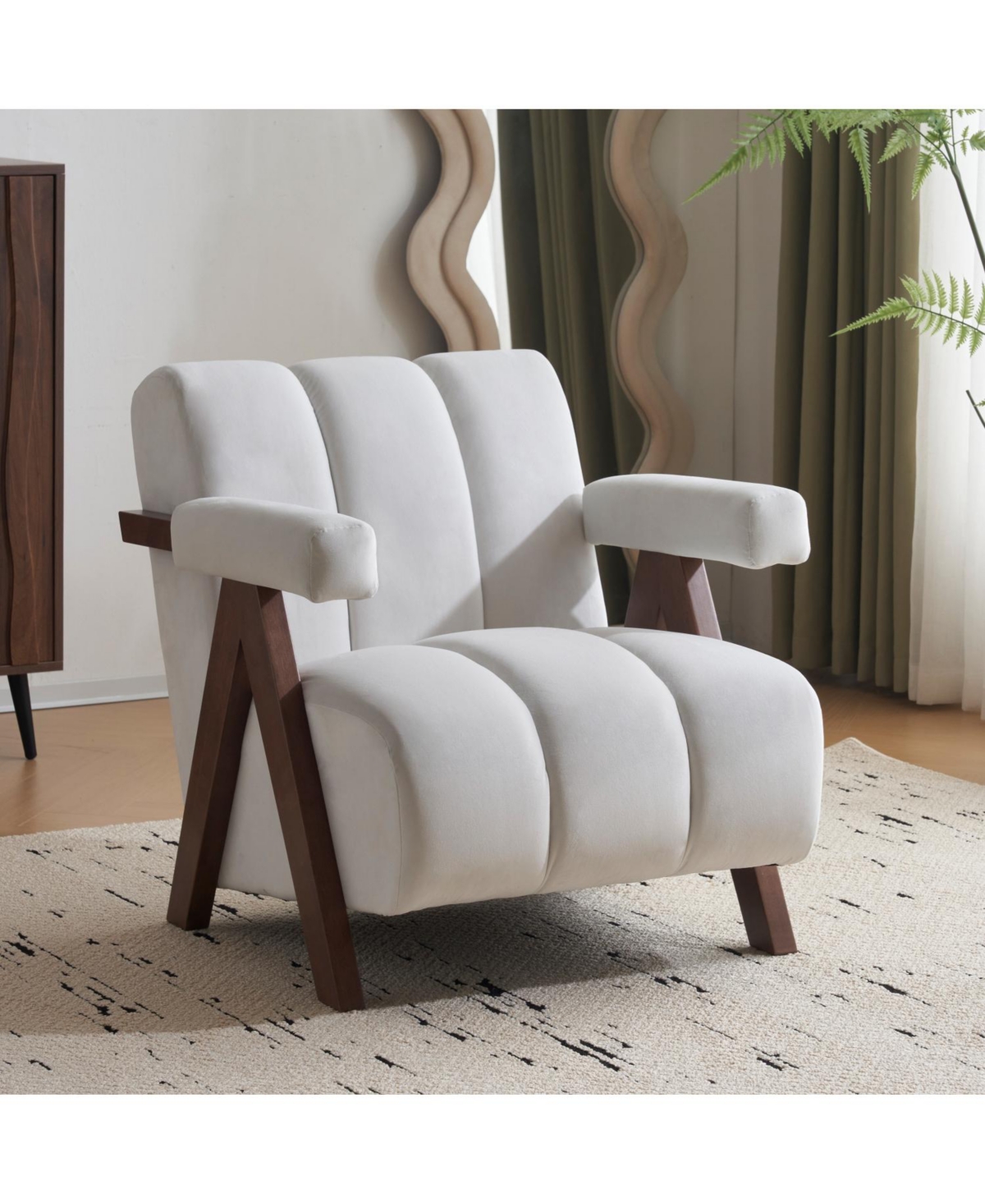 Streamdale Furniture Mid-Century Tufted Accent Chair