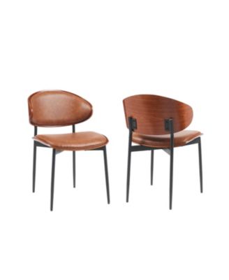 Bentwood Dining Chairs - Set of 2 Leather Seats