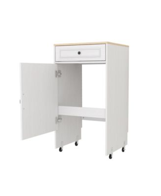  Robot Vacuum Stand Cabinet - Antique White