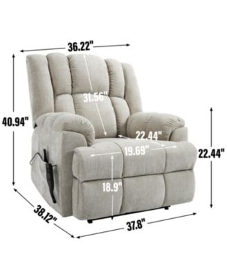 Dual Motor Power Lift Recliner with Heat & Massage Beige