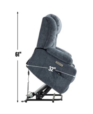  Ultimate 350 Lb Chenille Recliner with Massage and Heat