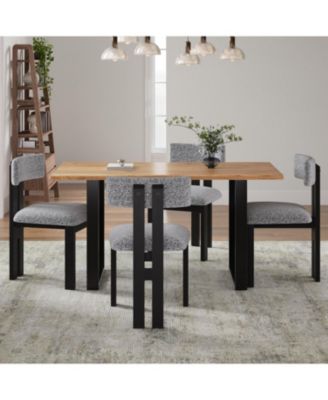 Streamdale Upholstered Armless Dining Chairs With Metal Legs (Set of 2)