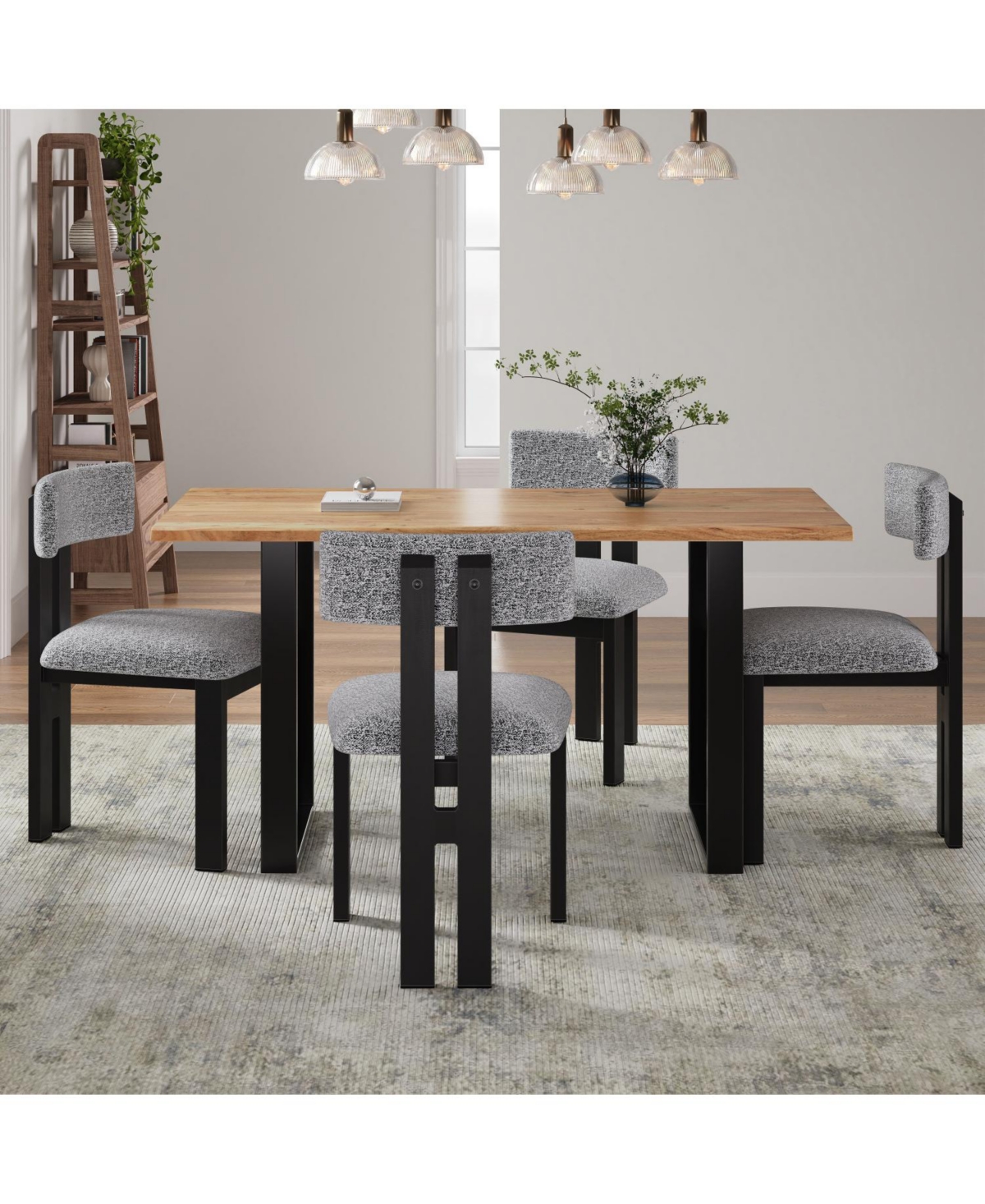 Streamdale Furniture Streamdale Upholstered Armless Dining Chairs With Metal Legs (Set of 2)