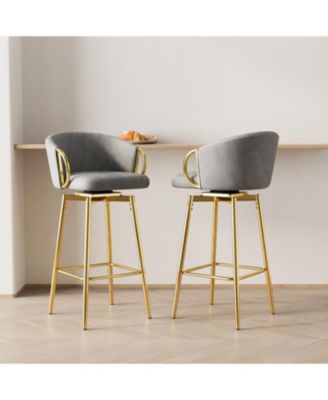 Streamdale Modern Swivel Bar Chairs, Set of 2