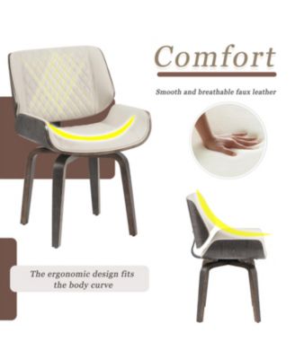 Mid-Century Swivel Dining Chairs (Set of 2)