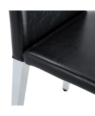 PU Dining Chairs Silver Legs (Set of 4)
