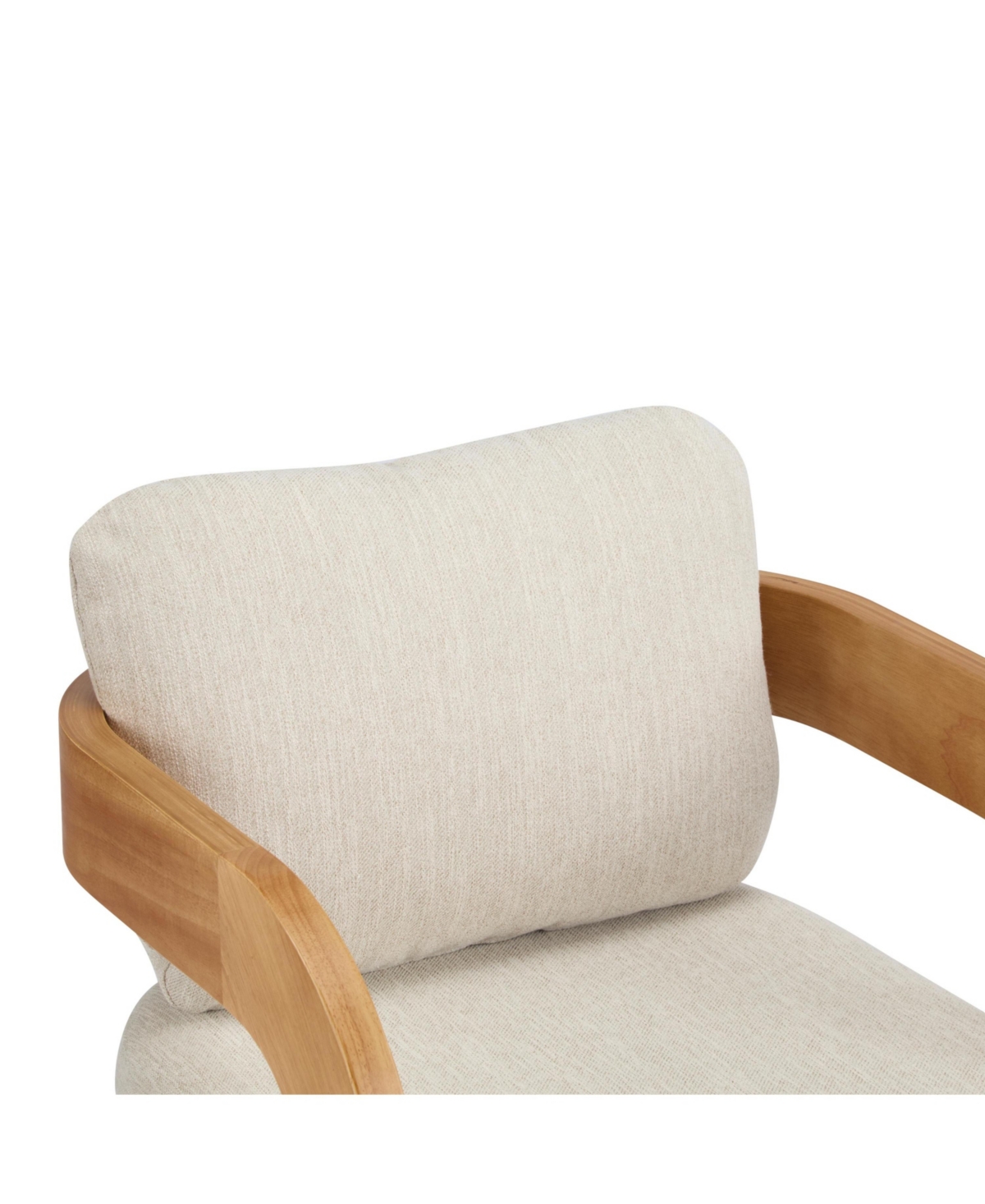 Streamdale Beige Fabric Dining Chairs with Pillow Back - 2 Pack