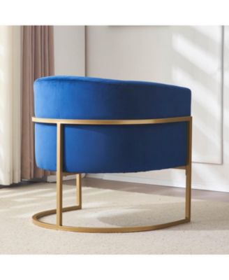  Upholstered velvet chair Gold metal bracket, medieval living room office tea room lounge chair