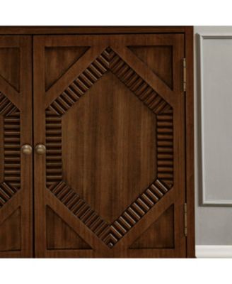 Streamdale Retro Wooden Sideboard Buffet Cabinet - Walnut