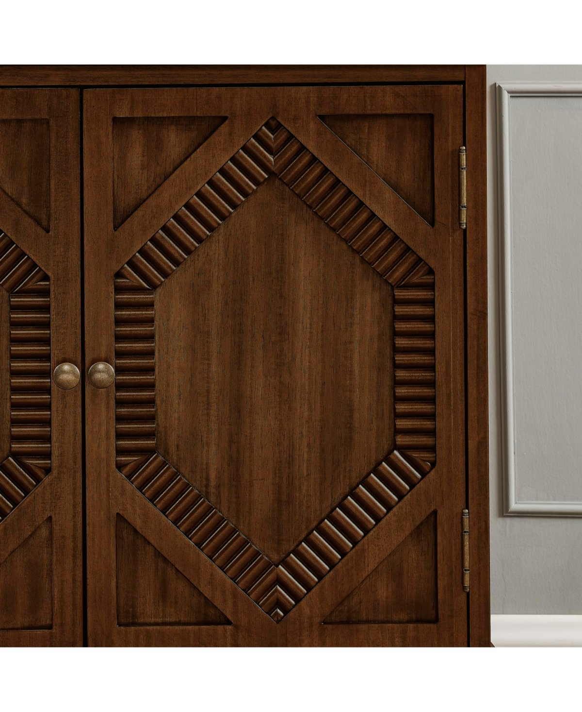 Streamdale Retro Wooden Sideboard Buffet Cabinet - Walnut