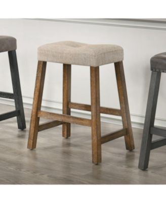  Rustic Backless Counter Stool Set of 2 - 25" Farmhouse Barstools