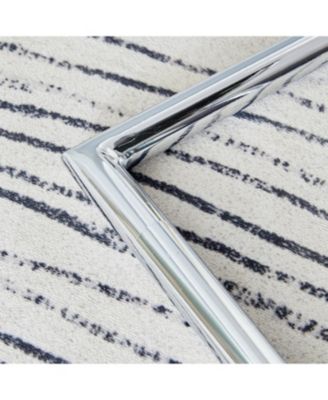 Faux Leather Cushioned Dining/Living Room Chairs, Metal Legs, Set of 6 (Light Gray)