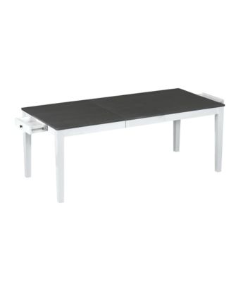 Streamdale Rustic Extendable Dining Set 78" Table, 6 Chairs, Drawers