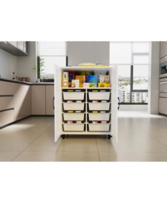 Rice Door Storage Cabinet - Large Capacity Durable
