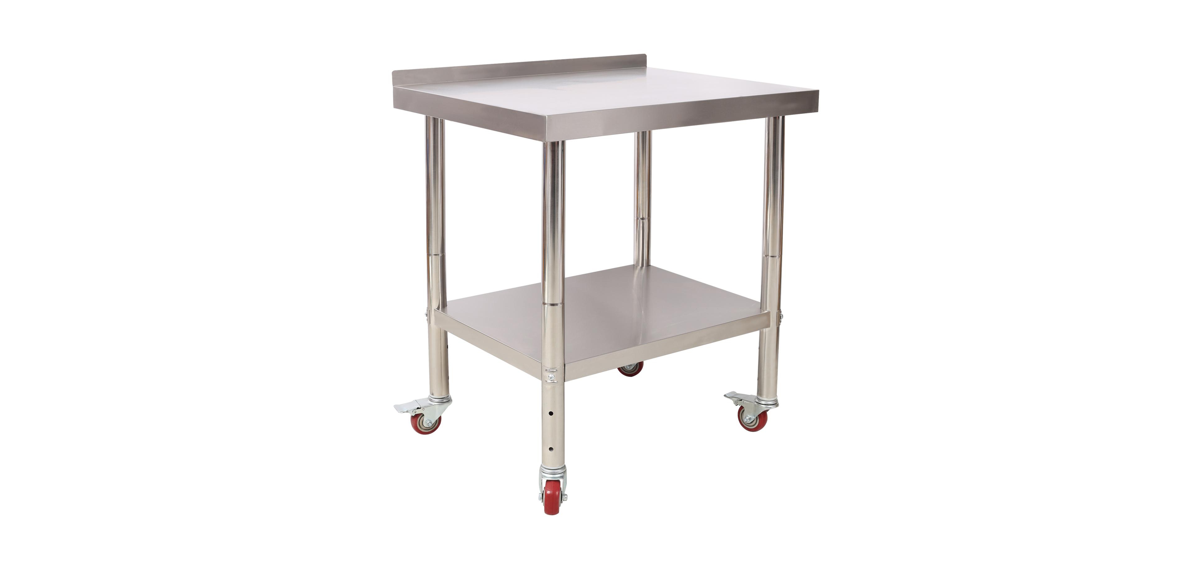 Streamdale Furniture Stainless Steel Prep Table 30x24, Backsplash, Casters