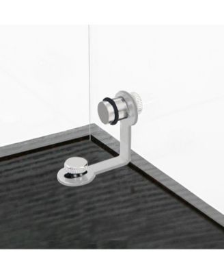 Bluetooth LED Tempered Glass Display Cabinet with Lock & Casters