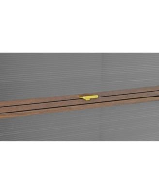 57" Metal Flip Door Cabinet - Walnut