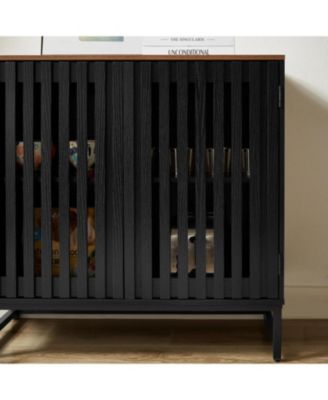 Modern Slatted Grille Cabinet