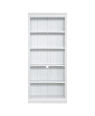 83" Wood Bookcase with Light 5-Tier Adjustable Shelves