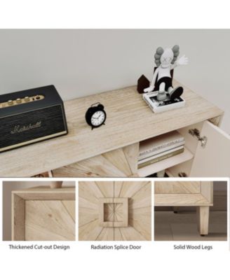 60" Rustic Farmhouse Credenza - Sunburst Doors Antique