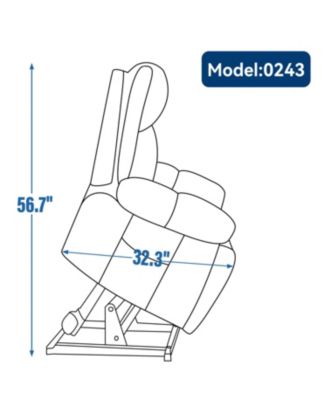 Brown Power Lift Recliner with Massage & Heat