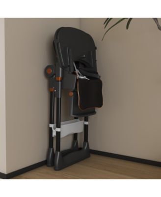Adjustable Baby High Chair - Portable Feeding Seat (Black)