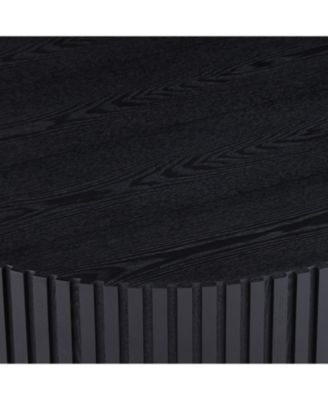 Black MDF Modern Drum Coffee Table