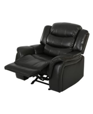 Streamdale Classic Black Berry PU Glider Recliner